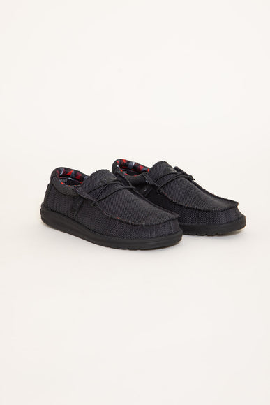 Hey Dude Shoes Men’s Wally Sox Shoes in Jet Black 6