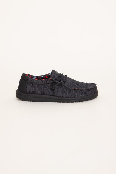 Hey Dude Shoes Men’s Wally Sox Shoes in Jet Black 2