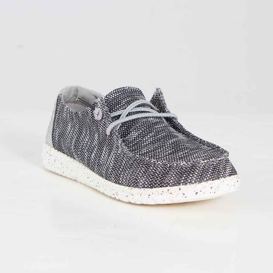 Hey Dude Shoes Women's Wendy Sox Shoes in Micro Dark Grey 5