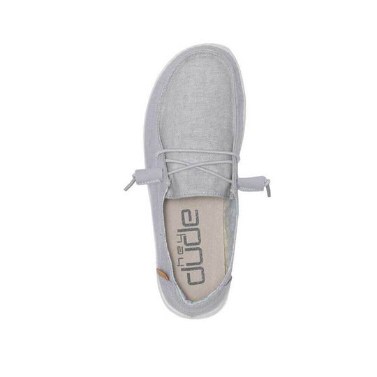 Hey Dude Shoes Women’s Wendy Chambray Shoes in Light Grey 3