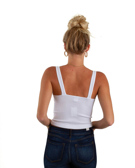 Ribbed Brami in White