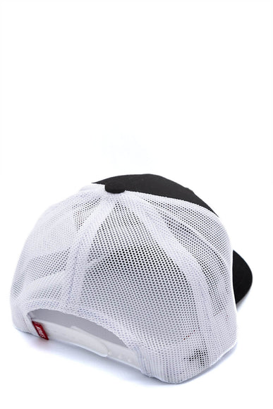 Kimes Ranch Weekly Trucker Hat for Men in Black/White