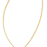 Kendra Scott Ari Gold Pavé Pink Crystal Heart Necklace