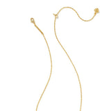 Kendra Scott Ari Gold Pavé Pink Crystal Heart Necklace