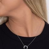 Horseshoe Silver Pendant Necklace