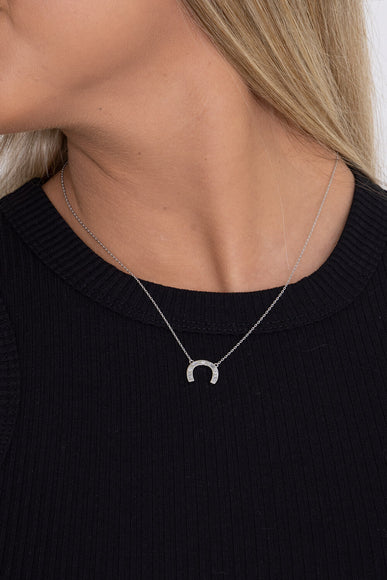 Horseshoe Silver Pendant Necklace