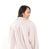 La Miel Sunset Fleece Shacket for Women in Mist