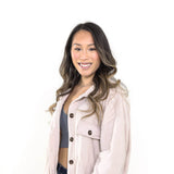 La Miel Sunset Fleece Shacket for Women in Mist