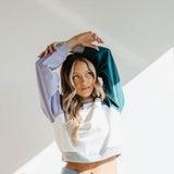 Levi’s Logo Color Block Sweatshirt for Women in White