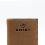 Ariat Bi-Fold Embroidered Wallet in Brown
