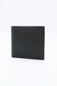 Ariat Bi-Fold Embroidered Wallet in Black