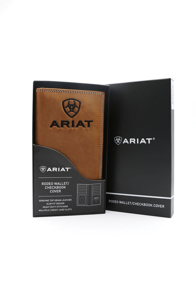 Ariat Rodeo Embroidered Wallet in Brown