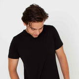Basic Crewneck Tee for Men in True Black