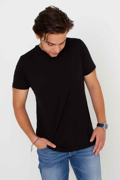Basic Crewneck Tee for Men in True Black