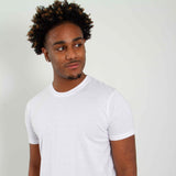 Basic Crewneck Tee for Men in White