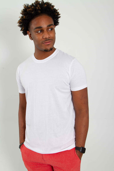 Basic Crewneck Tee for Men in White