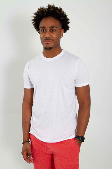 Basic Crewneck Tee for Men in White