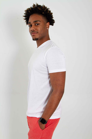 Basic Crewneck Tee for Men in White
