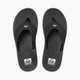 Reef Fanning Flip Flop Sandals for Men in Black-Silver
