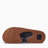 Reef Fanning Slides for Men in Black and Silver