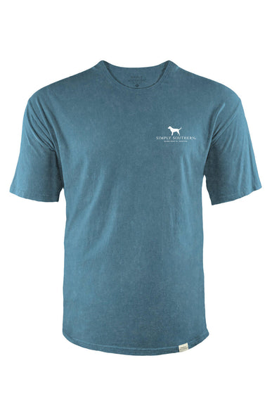 Simply Southern Men's Shirts XXL Black Lab T-Shirt for Men in Teal