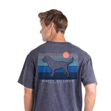 Men Simply Southern Shirts Dog Sun T-Shirt for Men in Grey