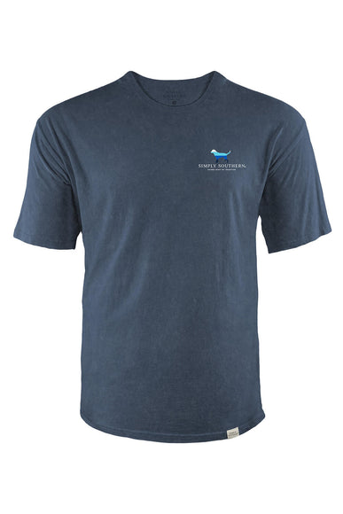 Men Simply Southern Shirts Dog Sun T-Shirt for Men in Grey