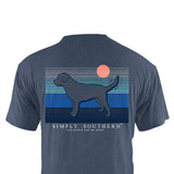 Men Simply Southern Shirts Dog Sun T-Shirt for Men in Grey
