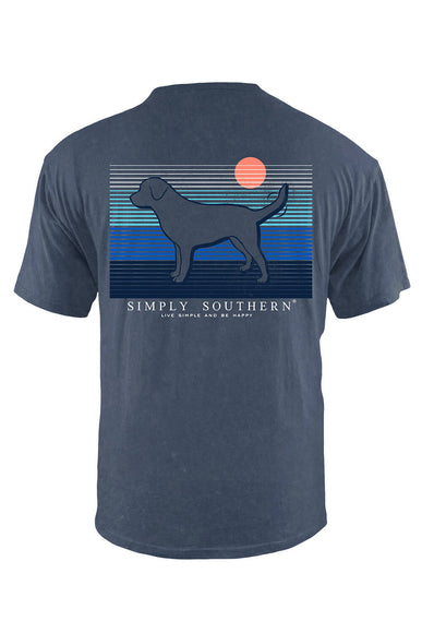 Men Simply Southern Shirts Dog Sun T-Shirt for Men in Grey