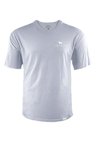 Simply Southern Mens Shirts Flag Dog T-Shirt for Men in Grey