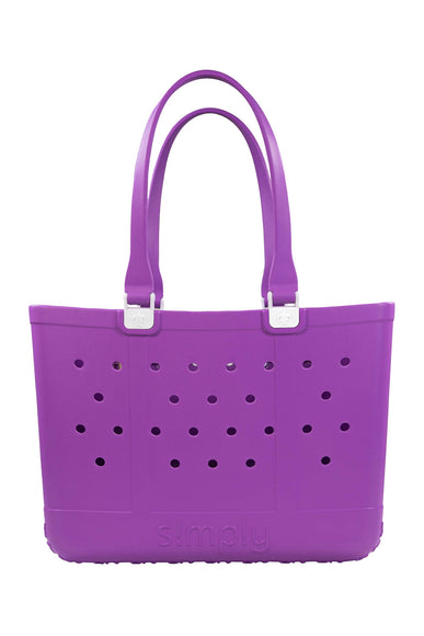 Simply Southern Large Waterproof Tote Bag in Grape Purple