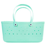 Simply Southern Large Waterproof Utility Tote in Aqua Blue
