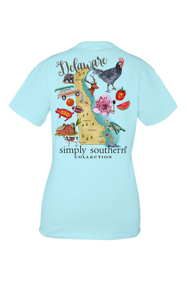 Simply Southern Delaware Short Sleeve T-Shirt for Women in Ice Blue  alternate photo