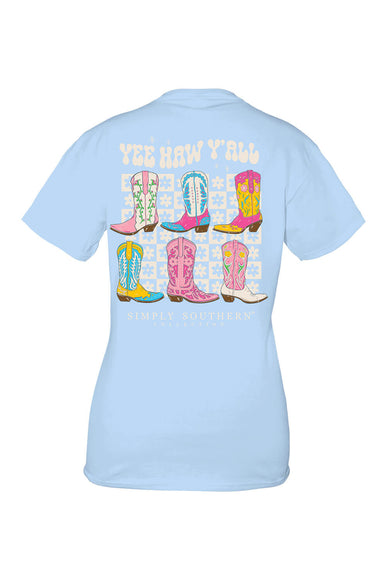 Womens Plus Size Simply Southern Plus Size Yeehaw Ya’ll T-Shirt for Women in Blue