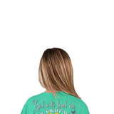 Simply Southern Youth Girls Shirts Lead Shore T-Shirt for Girls in Teal Blue
