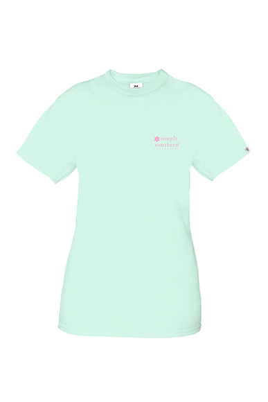 Simply Southern Womens Soccer Vibes T-Shirt for Women in Breeze Blue