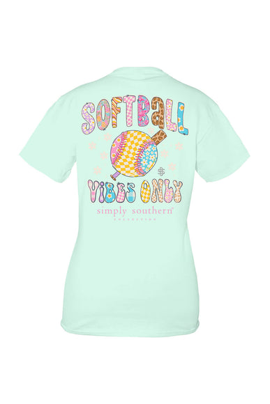 Youth Simply Southern Shirts Youth Softball T-Shirt for Girls in Breeze Blue
