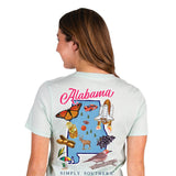 Simply Southern Womens tshirts Alabama T-Shirt for Women in Breeze  Blue