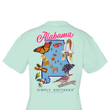 Simply Southern Womens tshirts Alabama T-Shirt for Women in Breeze  Blue