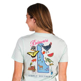 Simply Southern T-Shirts for Women Delaware T-Shirt for Women in Breeze Blue