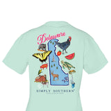 Simply Southern T-Shirts for Women Delaware T-Shirt for Women in Breeze Blue