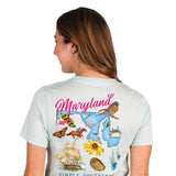Simply Southern Shirts Maryland T-Shirt for Women in Breeze Blue