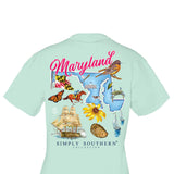 Simply Southern Shirts Maryland T-Shirt for Women in Breeze Blue
