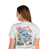 Women's Simply Southern Missouri T-Shirt for Women in Breeze Blue