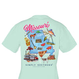 Women's Simply Southern Missouri T-Shirt for Women in Breeze Blue