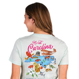 Simply Southern Womens North Carolina T-Shirt for Women in Breeze lue