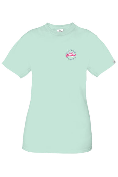 Simply Southern Youth Girls North Carolina T-Shirt for Girls in Breeze Blue