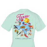 Simply Southern Plus Size T-Shirts Texas T-Shirt for Women in Breeze Blue