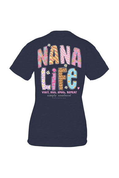 Simply Southern T-Shirts for Women Nana Life T-Shirt for Women in Blue