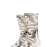 Stance Schrute Bucks Crew Socks for Men in Off White